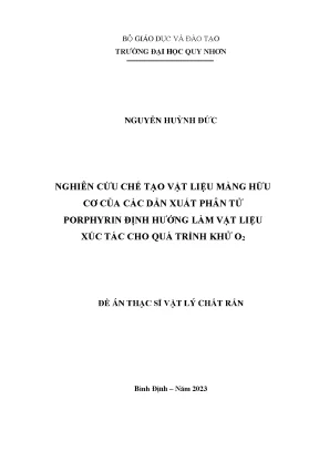 Nghiên cứu chế tạo vật liệu màng hữu cơ của các dẫn xuất phân tử porphyrin định hướng làm vật liệu xúc tác cho quá trình khử o2