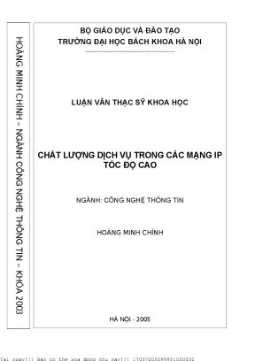 Chất lượng dịh vụ trong các mạng ip tốc độ cao