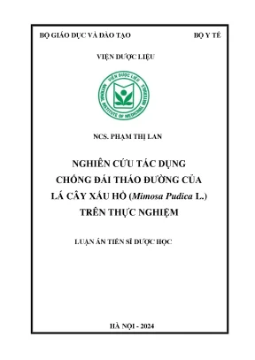 Nghiên cứu tác dụng chống đái tháo đường của lá cây xấu hổ mimosa pudica l trên thực nghiệm
