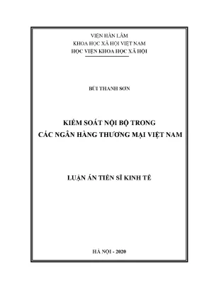 Kiểm soát nội bộ trong các ngân hàng thương mại việt nam