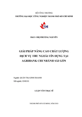 Giải pháp nâng cao chất lượng thu ngoài tín dụng tại agribank chi nhánh sài gòn
