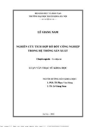 Nghiên ứu tíh hợp robot ông nghiệp trong hệ thống sản xuất