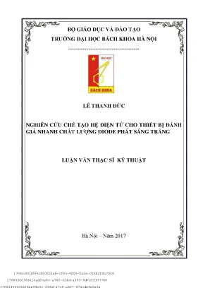 Nghiên ứu hế tạo hệ điện tử ho thiết bị đánh giá nhanh hất lượng diode phát sáng trắng