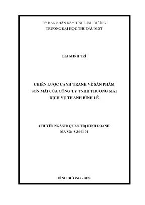 Chiến lược cạnh tranh về sản phẩm sơn mài của công ty tnhh thương mại dịch vụ thanh bình lễ