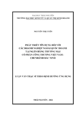 Phát triển tín dụng đối với các doanh nghiệp ngoài quốc doanh tại ngân hàng thương mại cổ phần công thương việt nam chi nhánh bắc ninh