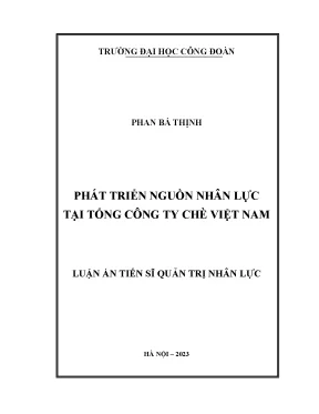 Phát triển nguồn nhân lực tại tổng công ty chè việt nam