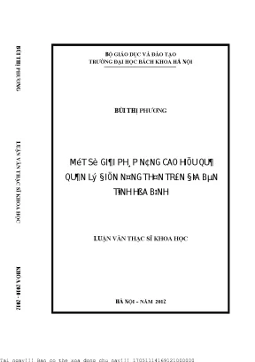 Một số giải pháp nâng ao hiệu quả quản lý điện nông thôn trên địa bàn tỉnh hòa bình