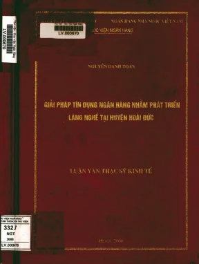 Giải pháp tín dụng ngân hàng nhằm phát triển làng nghề tại huyện hoài đức