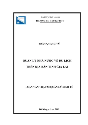 Quản lý nhà nước về du lịch trên địa bàn tỉnh gia lai