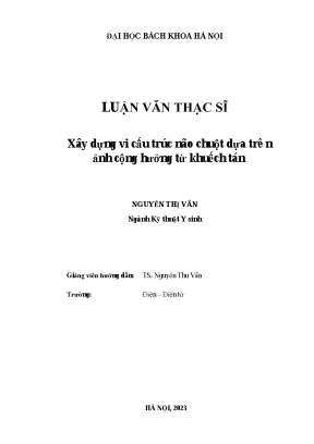 Xây dựng vi cấu trúc não chuột dựa trên ảnh cộng hưởng từ khuếch tán