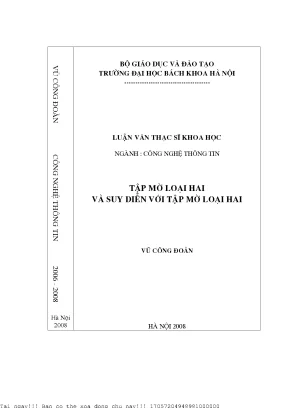 Tập mờ loại hai và suy diễn với tập mờ loại hai