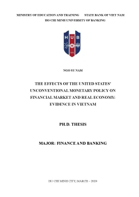 The effects of the united states unconventional monetary policy on financial market and real economy evidence in vietnam