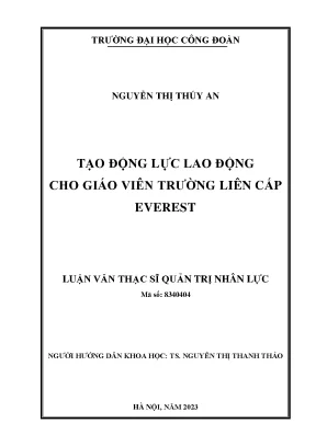 Tạo động lực lao động cho giáo viên trường liên cấp everest