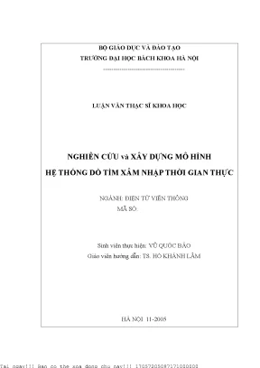 Nghiên ứu và xây dựng mô hình hệ thống dò tìm xâm nhập thời gian thực