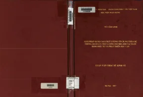 Giải pháp nâng cao chất lượng tín dụng theo hệ thống quản lý chất lượng iso 9001 2000 tại nhđtpt bắc kạn