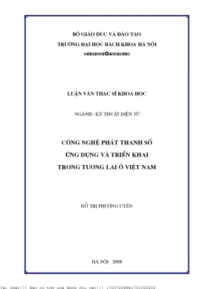 Công nghệ phát thanh số ứng dụng và triển khai trong tương lai ở việt nam