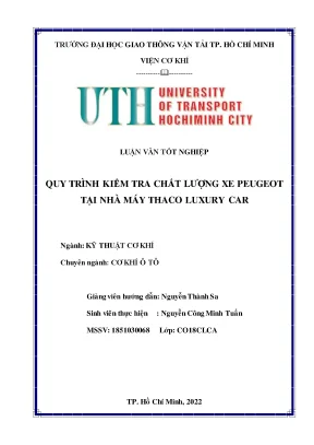 Quy trình kiểm tra chất lượng xe peugeot tại nhà máy thaco luxury car