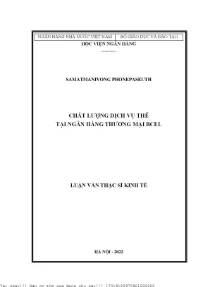 Chất lượng dịch vụ thẻ tại ngân hàng thương mại bcel