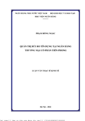 Quản trị rủi ro tín dụng tại ngân hàng thương mại cổ phần tiên phong