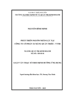 Phát triển nguồn nhân lực tại công ty cổ phần xi măng quán triều vvmi
