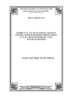 Nghiên cứu xây dựng khung nội dung chương trình hành động phòng chống ùn tắc cho thành phố đà nẵng giai đoạn 2010 2020