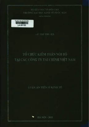 Tổ chức kiểm toán nội bộ tại các công ty tài chính việt nam