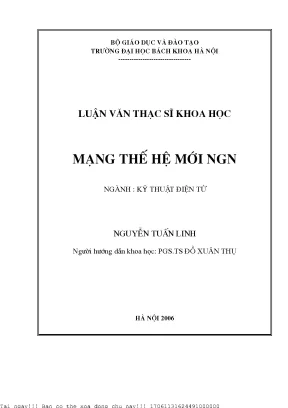 Mạng thế hệ mới ngn và ứng dụng thiết kế tiến hoá từ mạng pstn lên ngn