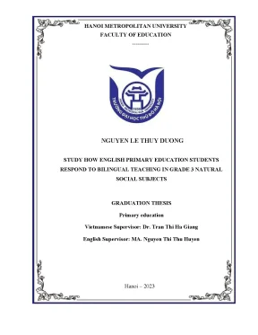 Study how english primary education students respond to bilingual teaching in grade 3 natural social subjects
