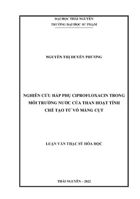 Nghiên cứu khả năng hấp phụ ciprofloxacin trong môi trường nước của than hoạt tính chế tạo từ vỏ măng cụt