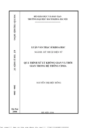 Quá trình xử lý không gian và thời gian trong hệ thống cdma