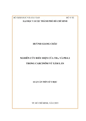 Nghiên cứu biểu hiện của tils và pd l1 trong carcinôm vú xâm lấn