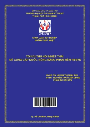 Tối ưu thu hồi nhiệt thải để cung cấp nước nóng bằng phần mềm hysys