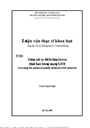 Giám sát sự dịh chuyển của thuê bao trong mạng gsm