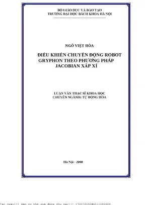 Điều khiển huyển động robot gryphon theo phương pháp jaobian xấp xỉ