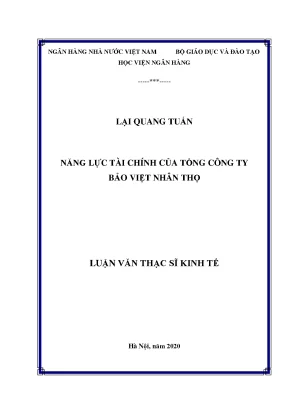 Năng lực tài chính của công ty bảo việt nhân thọ