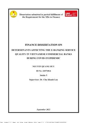 Determinants affecting the e banking service quality in vietnamese commercial banks during covid 19 epidemic