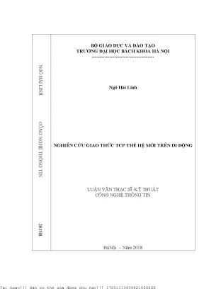 Nghiên ứu giao thức tcp thế hệ mới trên di động