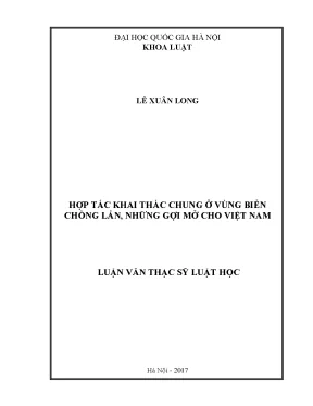 Hợp tác khai thác chung ở những vùng biển chồng lấn
