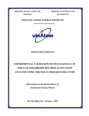 Experimental validation of nuclear data in the k0 standardized neutron activation analysis using the dalat research reactor