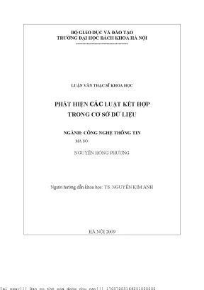 Phát hiện ác luật kết hợp trong cơ sở dữ liệu