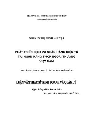 Phát triển dịch vụ ngân hàng điện tử tại ngân hàng tmcp ngoại thương việt nam1