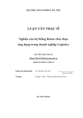 Nghiên cứu hệ thống robot chia chọn ứng dụng trong doanh nghiệp logistic
