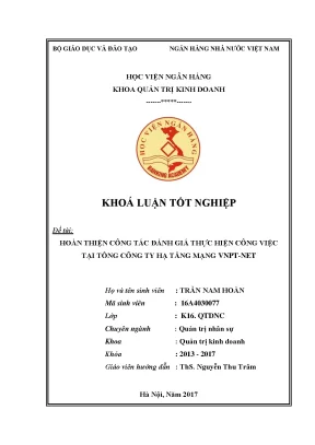 Hoàn thiện công tác đánh giá thực hiện công việc tại tổng công ty hạ tầng mạng vnpt net