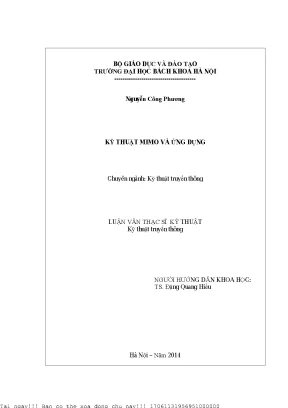Kỹ thuật mimo và ứng dụng