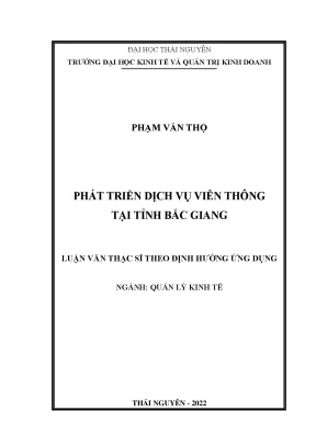 Phát triển dịch vụ viễn thông tại tỉnh bắc giang