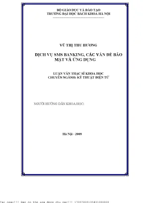 Dịh vụ sms banking các vấn đề bảo mật và ứng dụng