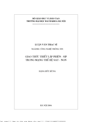 Giao thứ thiết lập phiên sip trong mạng thế hệ sau ngn