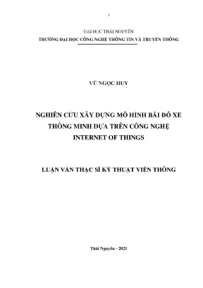 Nghiên cứu xây dựng mô hình bãi đỗ xe thông minh dựa trên công nghệ internet of things
