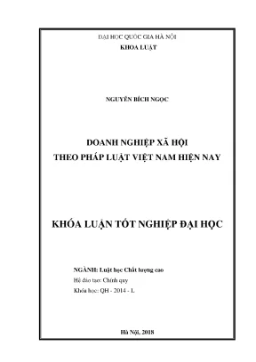 Hóa luận doanh nghiệp xã hội theo pháp luật việt nam hiện nay