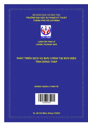 Luận văn thạc sĩ hcmute phát triển dịch vụ bưu chính tại bưu điện tỉnh đồng tháp